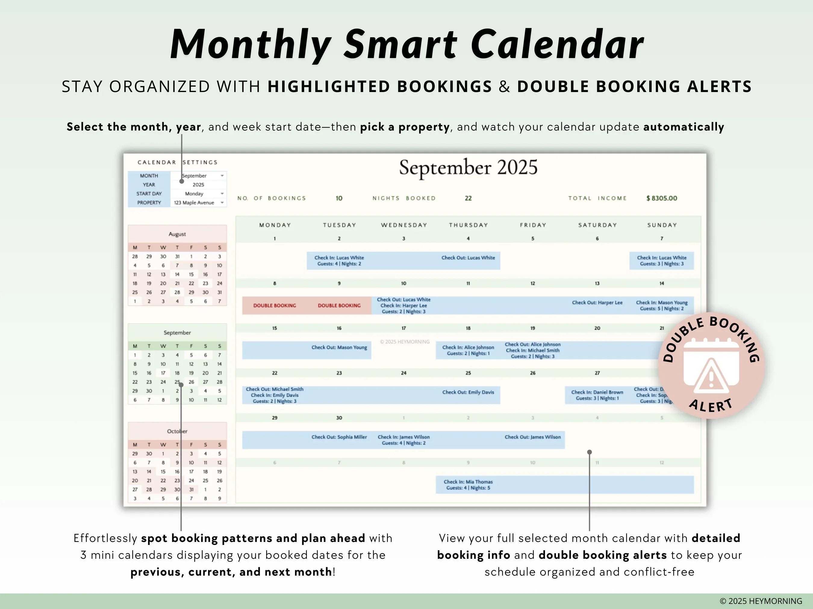 Airbnb Booking Calendar - Hey Morning