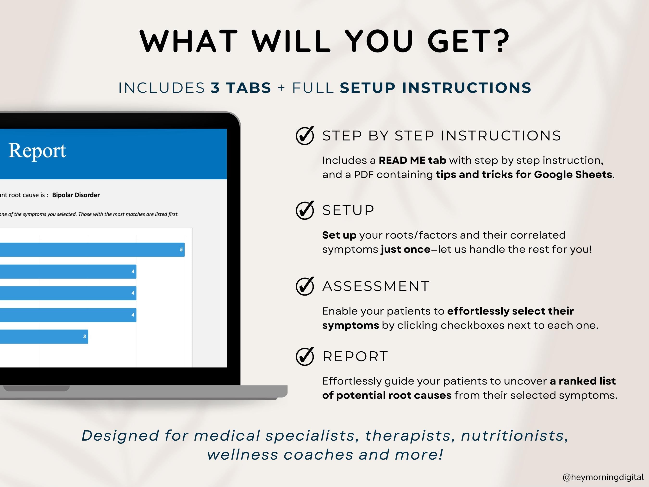 Symptom Checker - Fully Customizable - Hey Morning