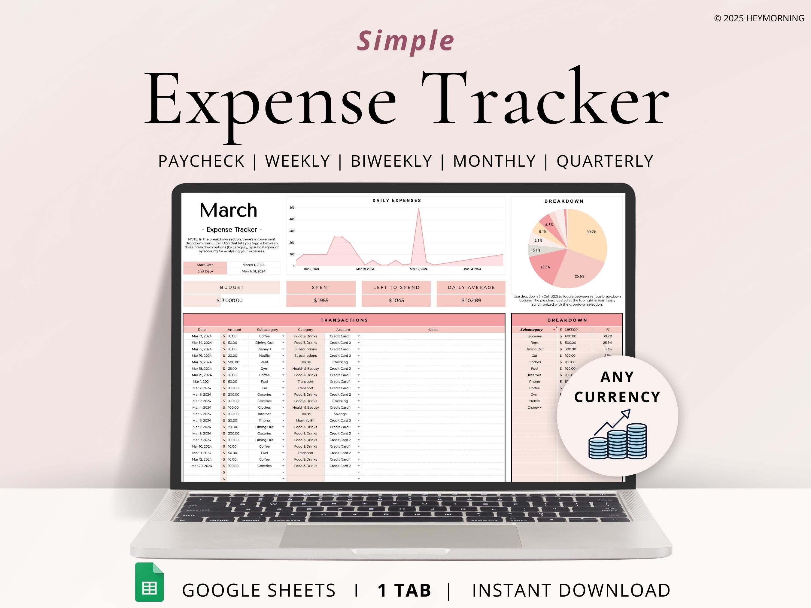 Simple Expense Tracker - Hey Morning