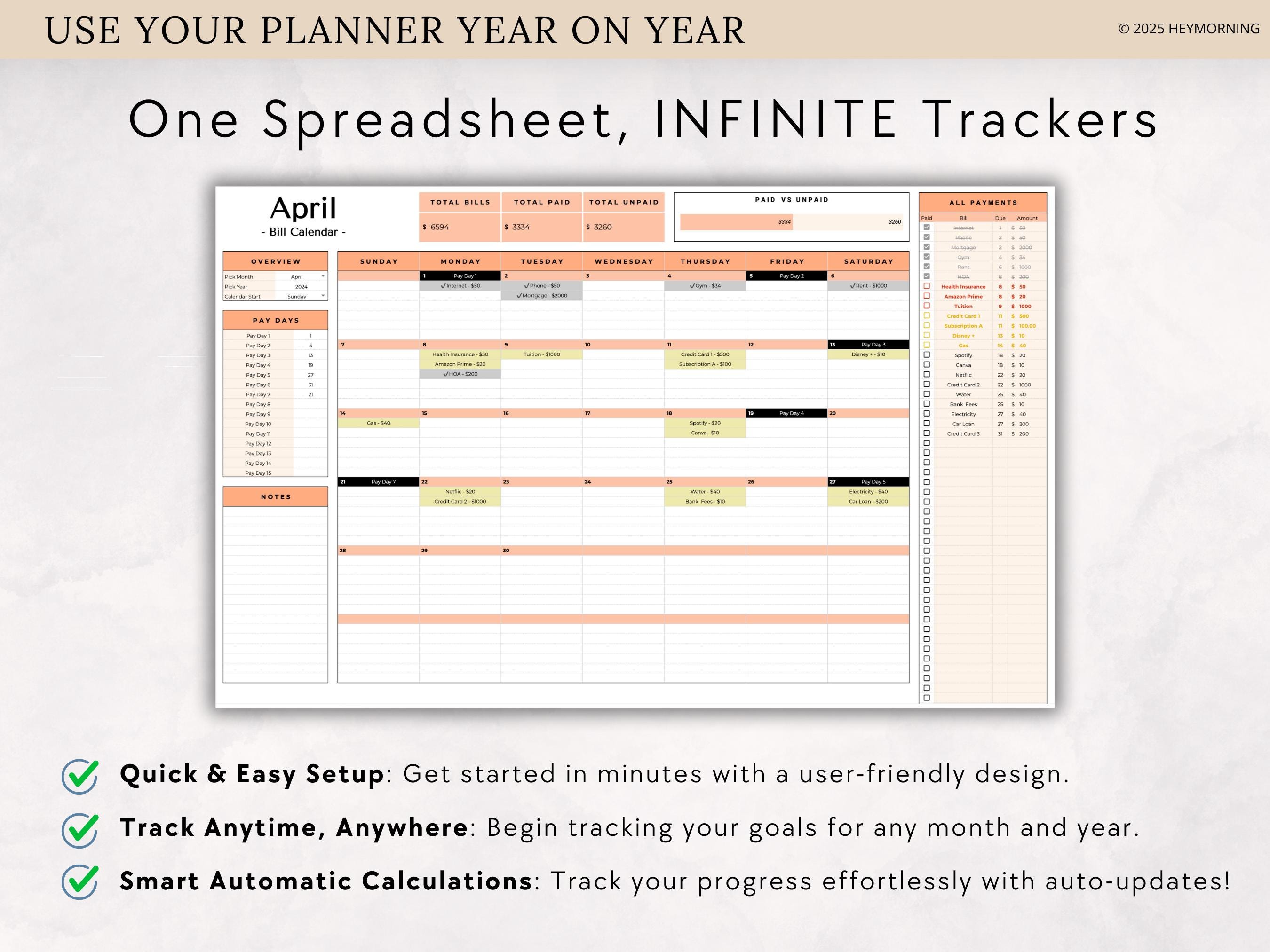 Bill Calendar - Hey Morning