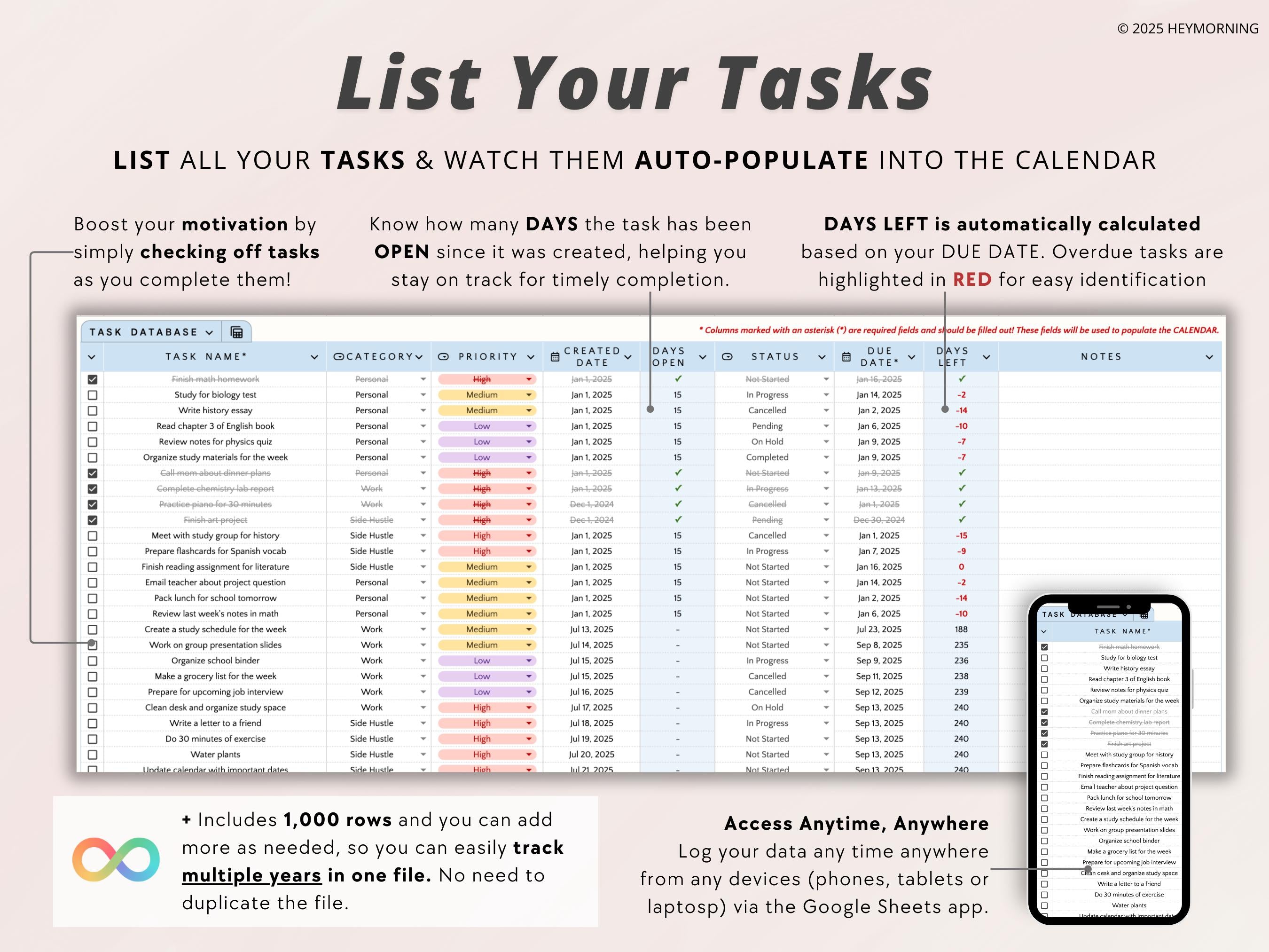 Simple Task Tracker - Hey Morning
