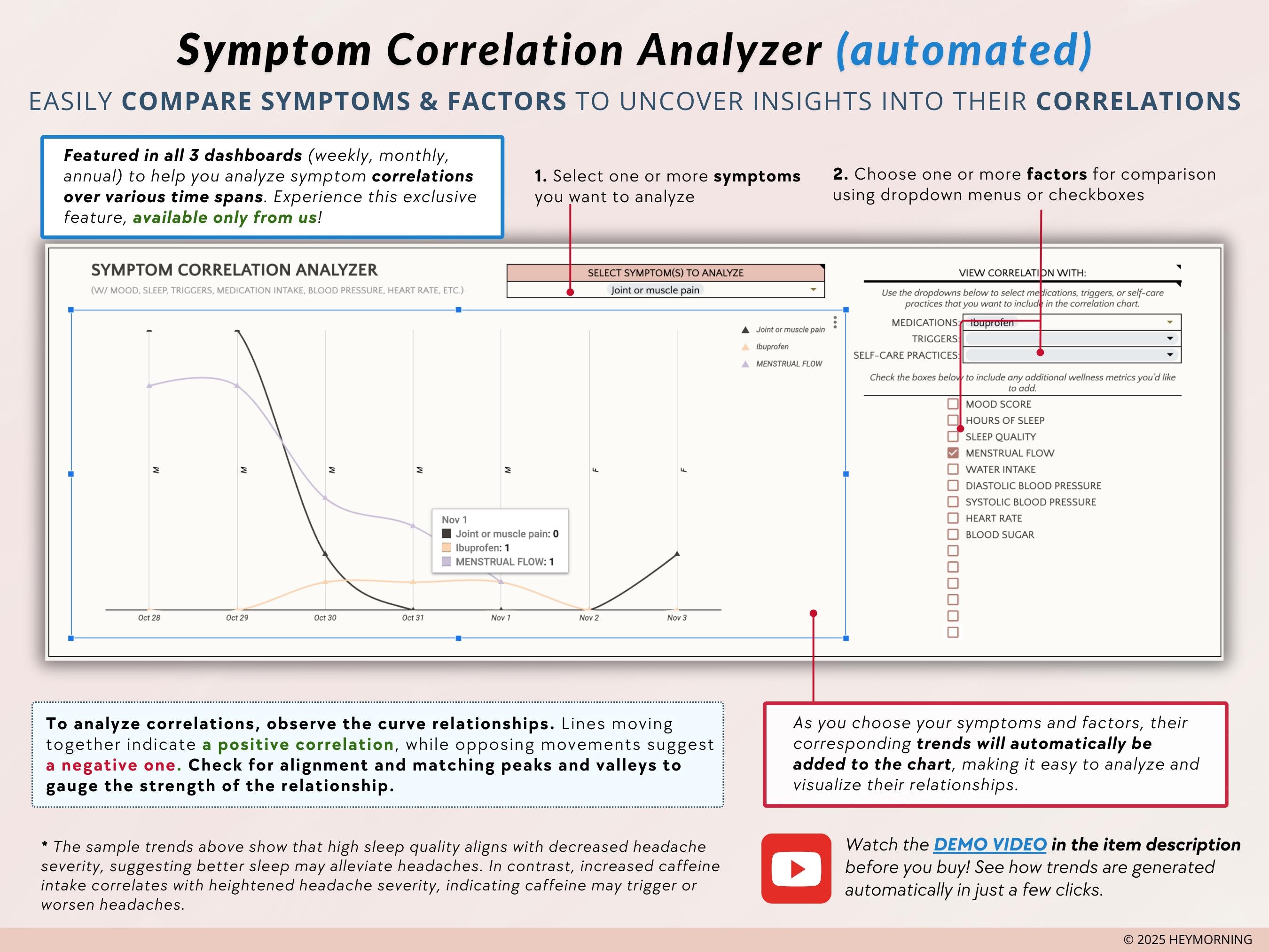 Health Tracker (Symptom + Menstrual Cycle) - Hey Morning