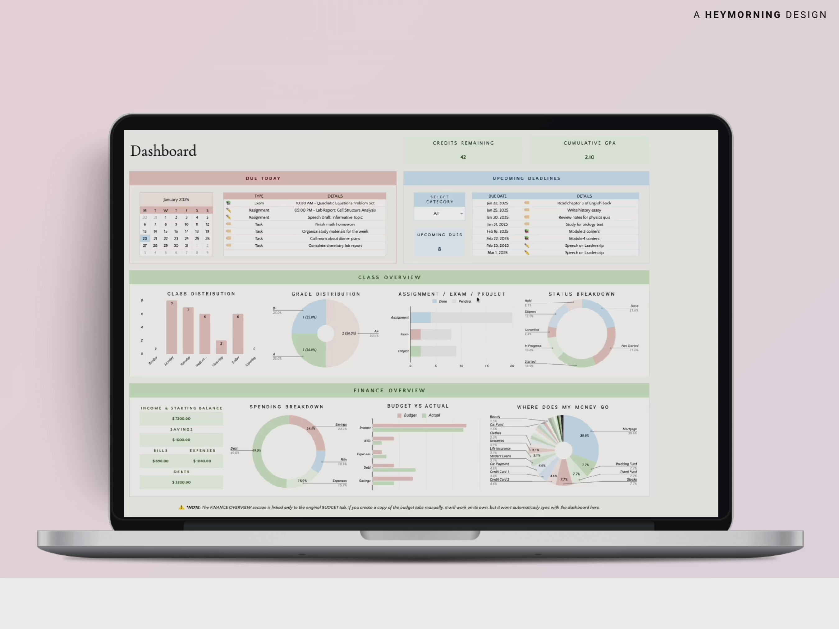 Load video: All-in-One Student Planner - Pastel