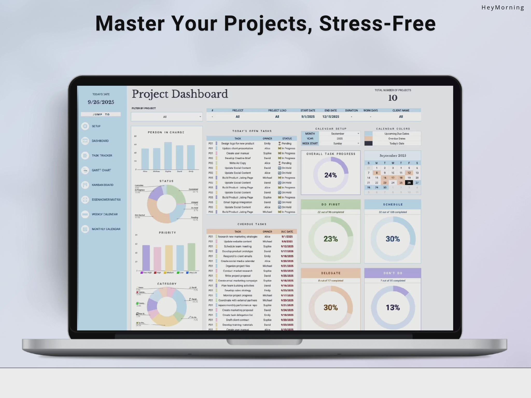 All-in-One Project Manager Spreadsheet