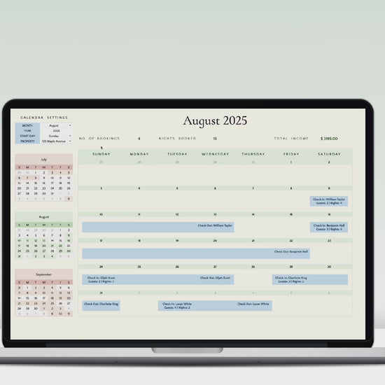 Airbnb Booking Calendar