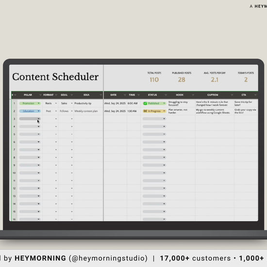 Social Media Content Planner