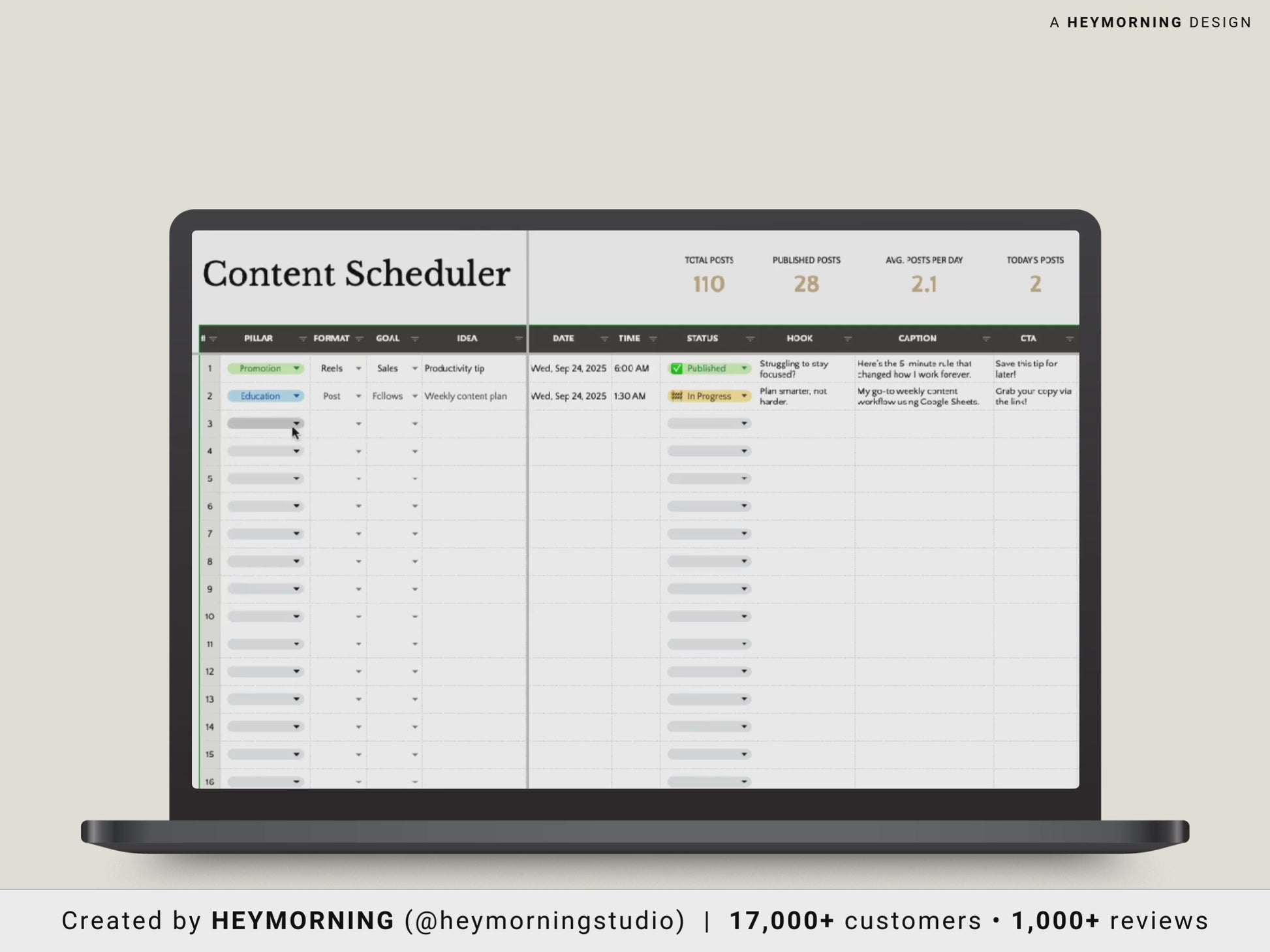 Social Media Content Planner