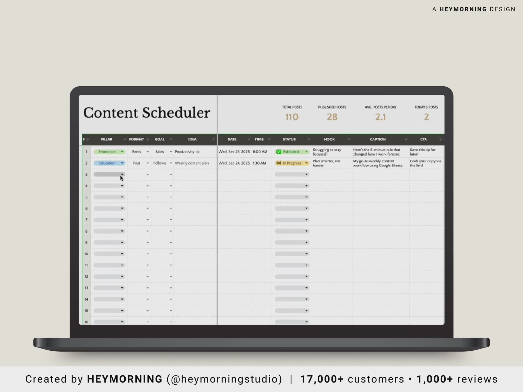 Social Media Content Planner