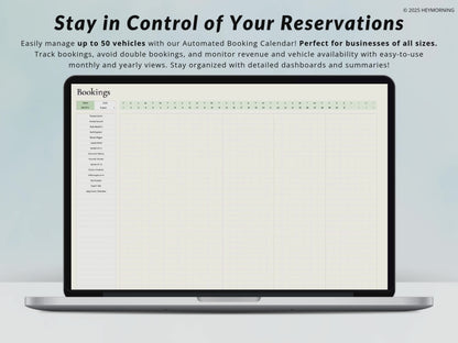Car Rental Booking Calendar