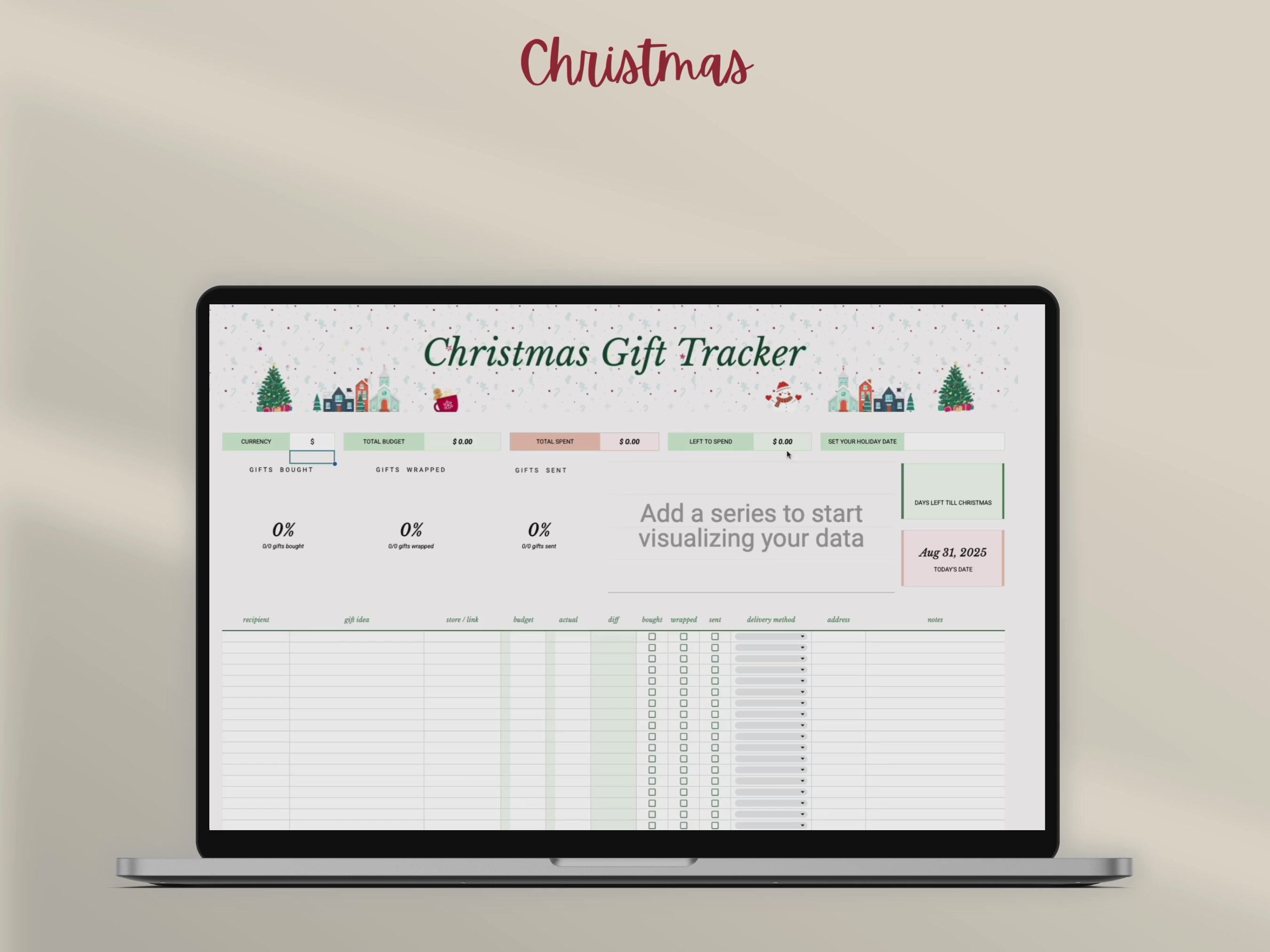 Christmas Gift Tracker